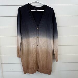 Susan Graver Ombre Cardigan - Black and Brown